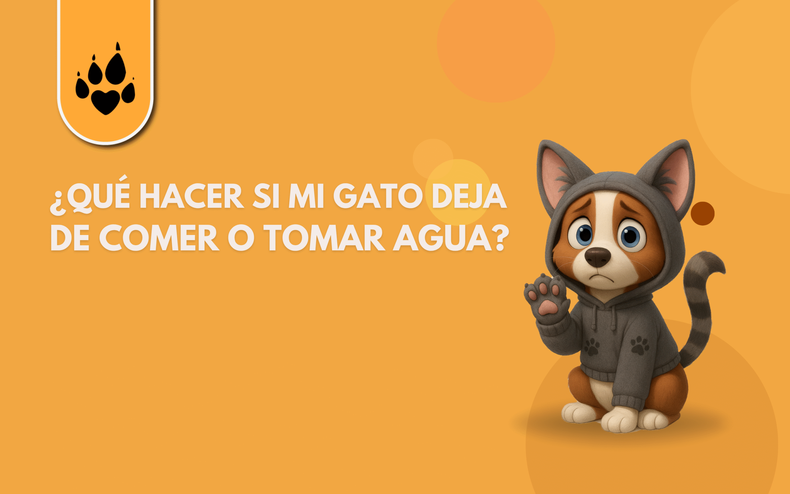 🐱💧 ¿Qué hacer si mi gato deja de comer o tomar agua?