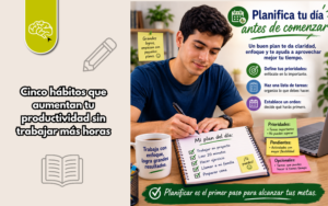 Cinco hábitos que aumentan tu productividad sin trabajar más horas