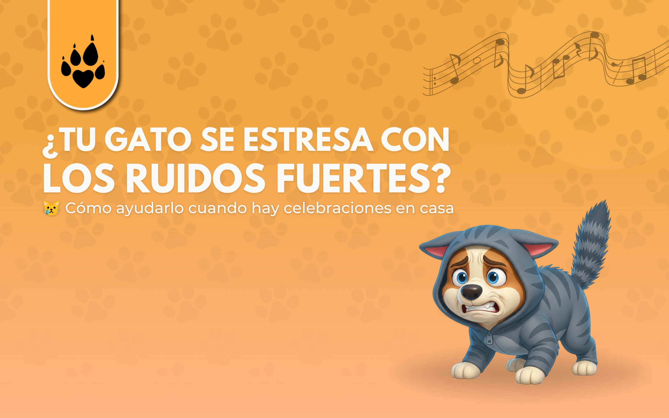 ¿Tu gato se estresa con los ruidos fuertes?
