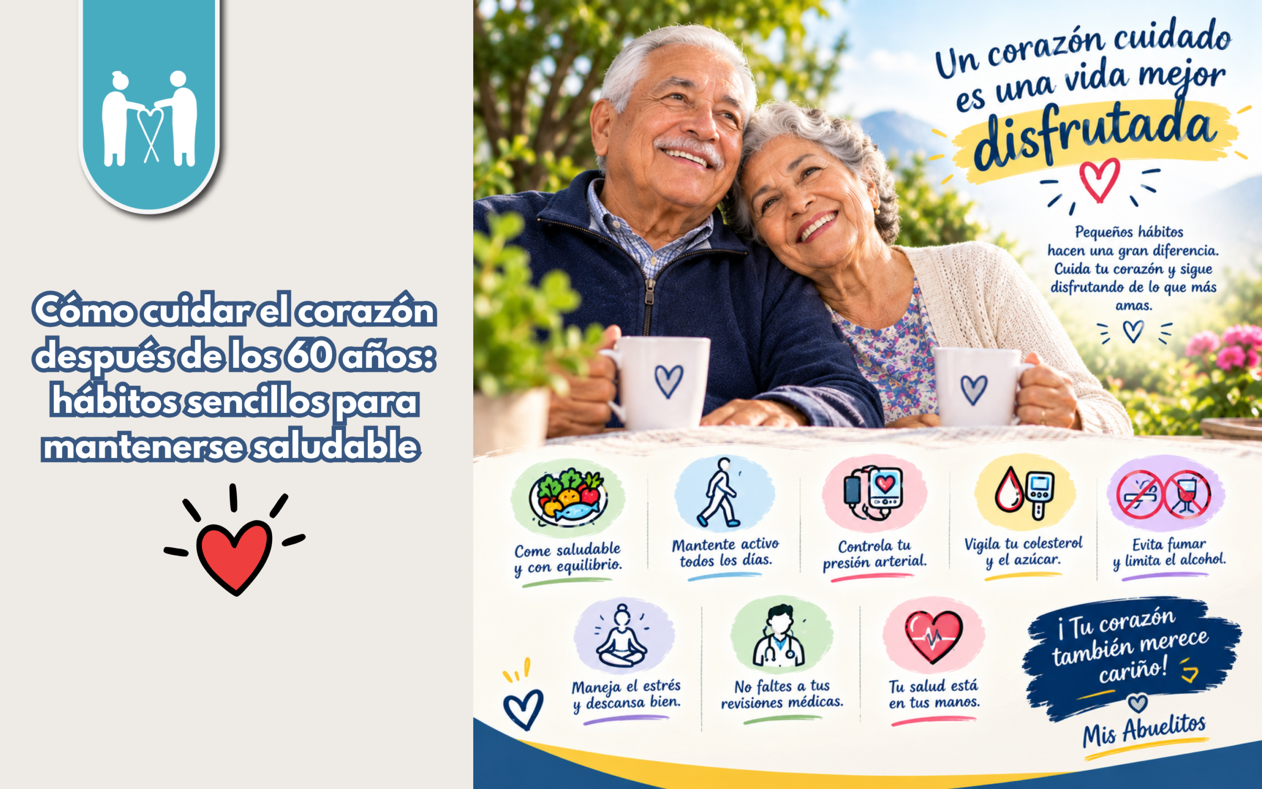 Cómo cuidar el corazón después de los 60 años: hábitos sencillos para mantenerse saludable ❤️