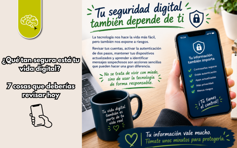 ¿Qué tan segura está tu vida digital? 7 cosas que deberías revisar hoy 🔐