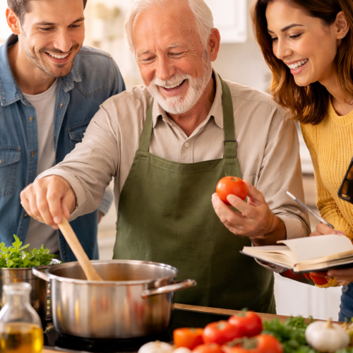 Enseñanza culinaria generacional en cocina